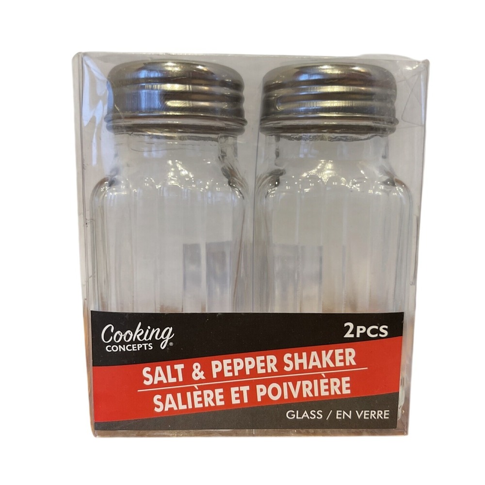 COOKING CONCEPTS Dining Room Restaurant Glass Bottle Salt‎ and Pepper Shakers